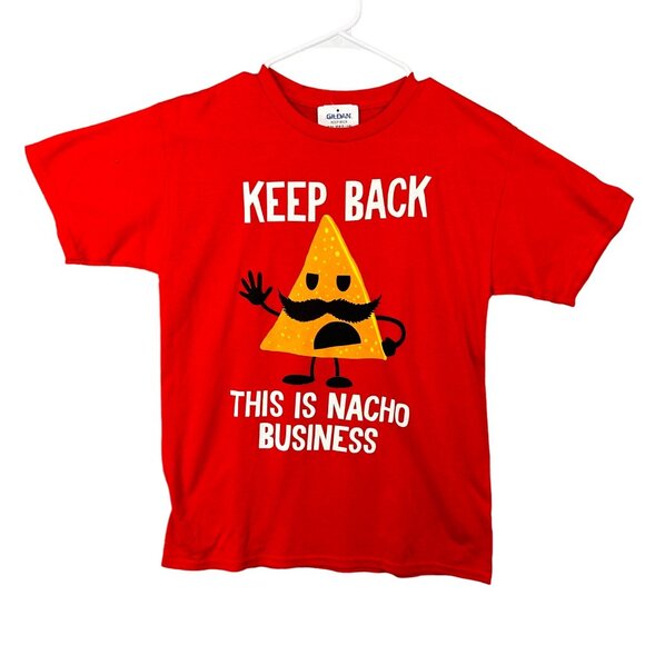 Gildan NWT "Keep Back This is Nacho Business" Funny Tee Boys 2XL (18) - Picture 1 of 8
